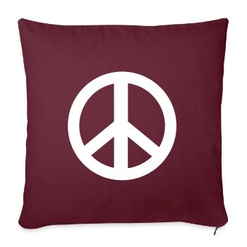 Peace Sign Peace Sign Mouvement de la paix - Housse de coussin décorative 45 x 45 cm - bordeaux - Devant