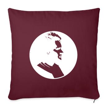 Marie Curie - Sofakissenbezug 45 x 45 cm - Burgunderrot - Vorne