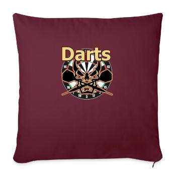 fléchettes - Housse de coussin décorative 45 x 45 cm - bordeaux - Devant