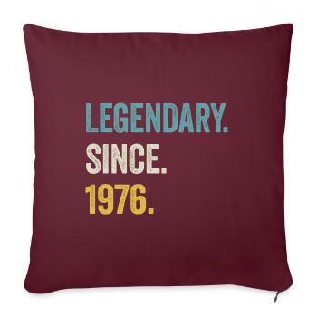 48e anniversaire 48 ans de légende depuis 1976 - Housse de coussin décorative 45 x 45 cm - bordeaux - Devant