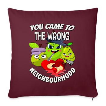 Funny Mad Fruits bad neighbourhood - Sofa pillowcase 17,3'' x 17,3'' (45 x 45 cm) - burgundy - Front