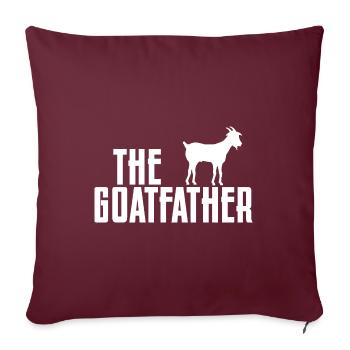 Goatfather Animal drôle d'amant de père de chèvre - Housse de coussin décorative 45 x 45 cm - bordeaux - Devant