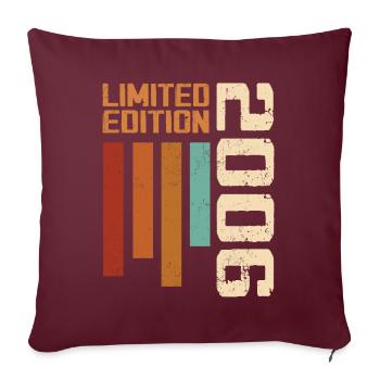 Vintage 2006 Cadeau d’anniversaire 2006 Retro 2006 - Housse de coussin décorative 45 x 45 cm - bordeaux - Devant