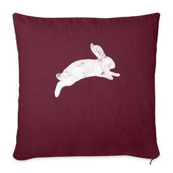 lièvre - Housse de coussin décorative 45 x 45 cm - bordeaux - Devant