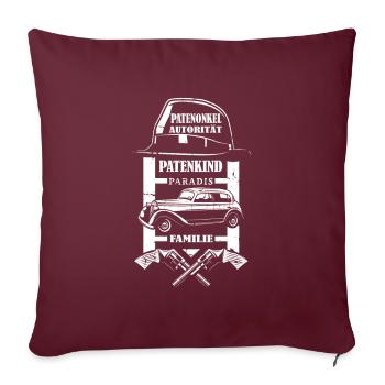 Gentlemen Godfather Godfather Sponsorship Uncle Godchild - Sofa pillowcase 17,3'' x 17,3'' (45 x 45 cm) - burgundy - Front