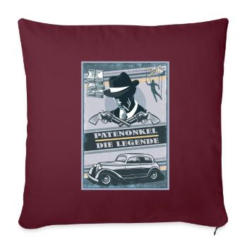 Gentlemen Godfather Godfather Sponsorship Uncle Godchild - Sofa pillowcase 17,3'' x 17,3'' (45 x 45 cm) - burgundy - Front