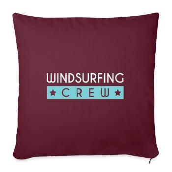 Windsurfing Crew - Sofakissenbezug 45 x 45 cm - Burgunderrot - Vorne