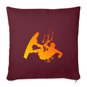 Kitesurf Homme Femme Kitesurf Kitesurf Kitesurf Kitesurf - Housse de coussin décorative 45 x 45 cm - bordeaux - Devant