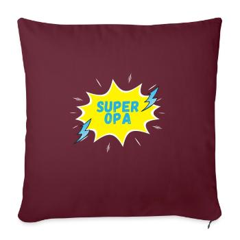 SUPER GRANDPA! - Housse de coussin décorative 45 x 45 cm - bordeaux - Devant