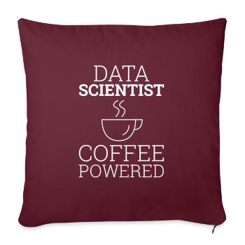 "Data Science" | Data Scientist - Sofakissenbezug 45 x 45 cm - Burgunderrot - Vorne