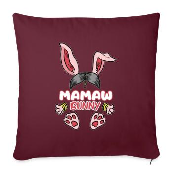 Mamaw Indische Großmutter Oma Indien Memaw - Sofakissenbezug 45 x 45 cm - Burgunderrot - Vorne