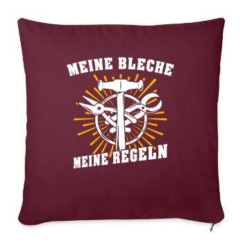 Spengler Beruf Bauspengler Sprüche - Sofakissenbezug 45 x 45 cm - Burgunderrot - Vorne