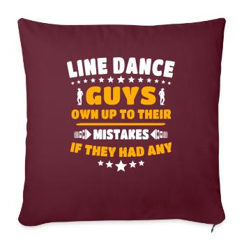 Line Dance Line Dancing - Sofakissenbezug 45 x 45 cm - Burgunderrot - Vorne