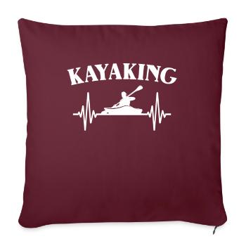 Kayakiste Kayak - Housse de coussin décorative 45 x 45 cm - bordeaux - Devant