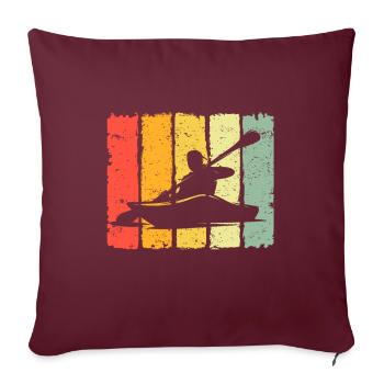Kayaking Kayak - Housse de coussin décorative 45 x 45 cm - bordeaux - Devant