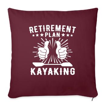 Kayaking Kayak - Housse de coussin décorative 45 x 45 cm - bordeaux - Devant