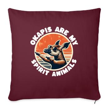 Okapi - Housse de coussin décorative 45 x 45 cm - bordeaux - Devant