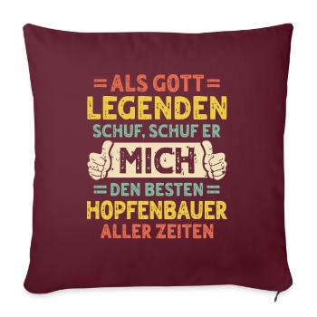 Producteurs de houblon - Housse de coussin décorative 45 x 45 cm - bordeaux - Devant