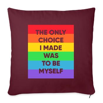 Schwul Lesbisch Regenbogen T-Shirt Geschenkidee - Sofakissenbezug 45 x 45 cm - Burgunderrot - Vorne