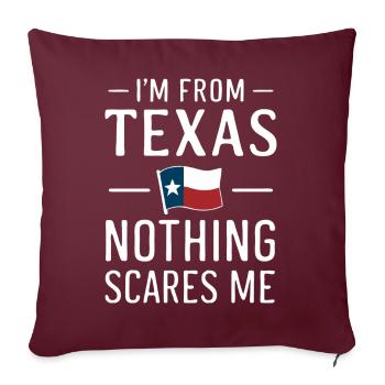 État du Texas Texans Texas - Housse de coussin décorative 45 x 45 cm - bordeaux - Devant