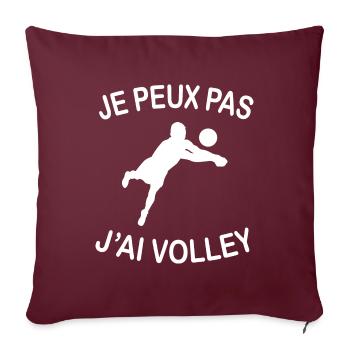 Je Peux Pas J'ai Volley - Housse de coussin décorative 45 x 45 cm - bordeaux - Devant