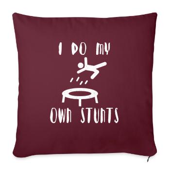 Trampoline-trampoline-jump-turner-bounce-jumping - Housse de coussin décorative 45 x 45 cm - bordeaux - Devant