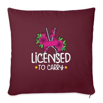 Coiffeur Coiffeur Coiffeur Coiffeur Coiffeur - Housse de coussin décorative 45 x 45 cm - bordeaux - Devant