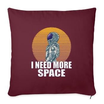 Astronaute Astronomie Système Solaire Espace Enfants - Housse de coussin décorative 45 x 45 cm - bordeaux - Devant