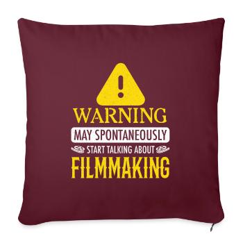 scénariste producteur acteur réalisateur cinéaste - Housse de coussin décorative 45 x 45 cm - bordeaux - Devant
