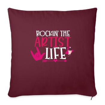 Artist Painting Painter Art Color Art Teacher - Sofa pillowcase 17,3'' x 17,3'' (45 x 45 cm) - burgundy - Front