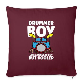 Batteur Batterie Musique Batterie Batterie - Housse de coussin décorative 45 x 45 cm - bordeaux - Devant