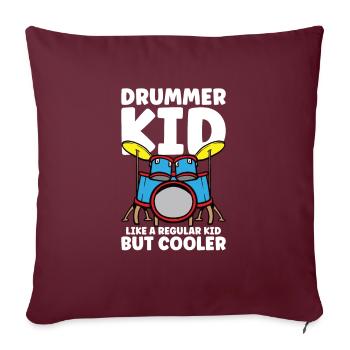 Schlagzeuger Drums Music Drum Set Drumming - Sofakissenbezug 45 x 45 cm - Burgunderrot - Vorne