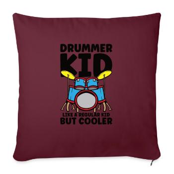 Schlagzeuger Drums Music Drum Set Drumming - Sofakissenbezug 45 x 45 cm - Burgunderrot - Vorne