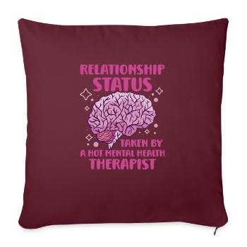 Sensibilisation à la santé mentale Dépression Prévention du suicide - Housse de coussin décorative 45 x 45 cm - bordeaux - Devant