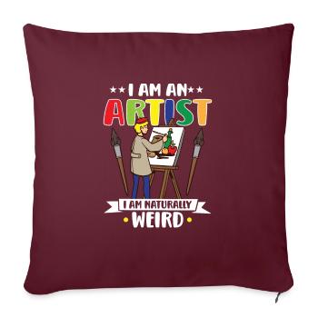 Artist Painting Painter Art Color Art Teacher - Sofa pillowcase 17,3'' x 17,3'' (45 x 45 cm) - burgundy - Front