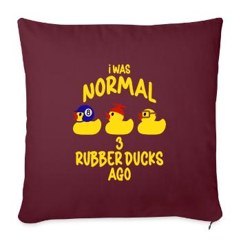 Canards en caoutchouc Canard Duck Lovers Salle de bain - Housse de coussin décorative 45 x 45 cm - bordeaux - Devant
