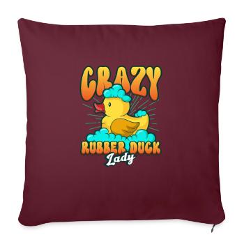 Canards en caoutchouc Canards Chasse aux oiseaux Idée cadeau d’amoureux des canards - Housse de coussin décorative 45 x 45 cm - bordeaux - Devant