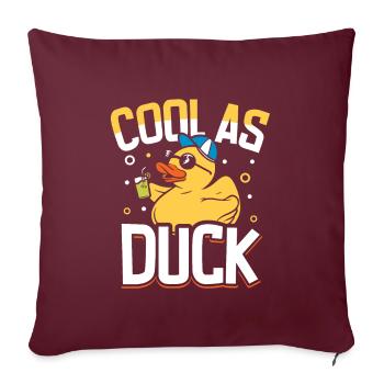 Canards en caoutchouc Canard Duck Lovers Salle de bain - Housse de coussin décorative 45 x 45 cm - bordeaux - Devant