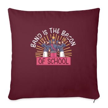 Musique de répétition de l’école clarinettiste de fanfare - Housse de coussin décorative 45 x 45 cm - bordeaux - Devant
