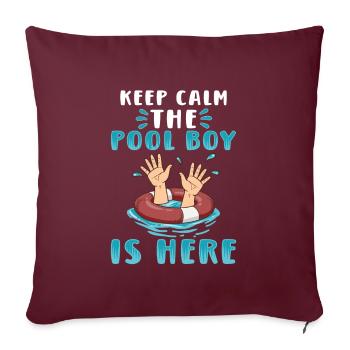 Nageurs Plongée sous-marine Piscine Garçon Sports nautiques - Housse de coussin décorative 45 x 45 cm - bordeaux - Devant