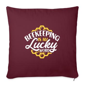 Abeille mellifère Apiculture Apiculteur Apiculture - Housse de coussin décorative 45 x 45 cm - bordeaux - Devant