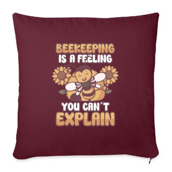 Honey Bee Beekeeping Beekeeper Honeybee Beekeeping - Sofakissenbezug 45 x 45 cm - Burgunderrot - Vorne