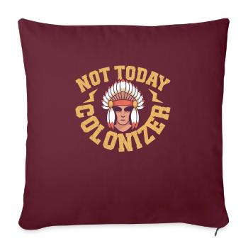 Aborigènes indiens Histoire des peuples autochtones - Housse de coussin décorative 45 x 45 cm - bordeaux - Devant