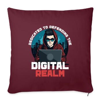 Ethical Hacking Analyst Ethical Cyber Security - Sofakissenbezug 45 x 45 cm - Burgunderrot - Vorne
