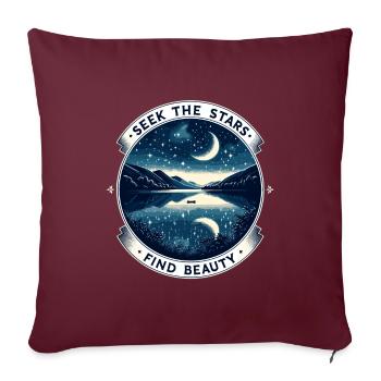 Astrophotographie Astronomie Caméra spatiale - Housse de coussin décorative 45 x 45 cm - bordeaux - Devant