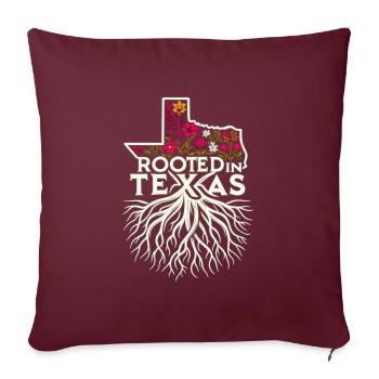 Texas Fleurs sauvages Saison Champs Fleurs Texas - Housse de coussin décorative 45 x 45 cm - bordeaux - Devant