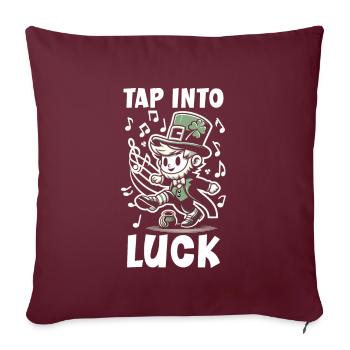 Danse irlandaise Tenue d'Irlande Musique irlandaise - Housse de coussin décorative 45 x 45 cm - bordeaux - Devant