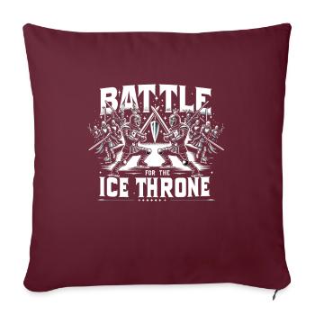 Patinage sur glace Patineurs sur glace - Housse de coussin décorative 45 x 45 cm - bordeaux - Devant