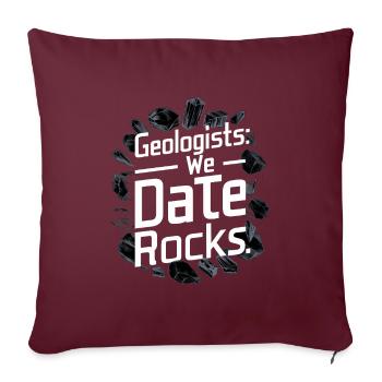 Géologie Pierre Chasse Agate Chasseur Pierre Collecte - Housse de coussin décorative 45 x 45 cm - bordeaux - Devant