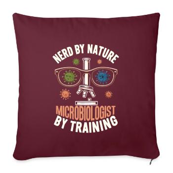 Microbiologist Microbiology Lab Staph Biology - Sofakissenbezug 45 x 45 cm - Burgunderrot - Vorne